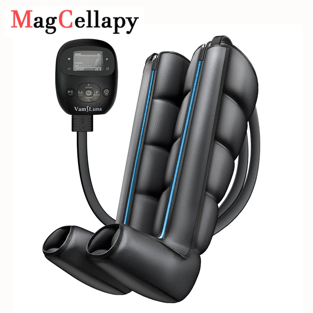 Air Compression Leg Recovery Massage Boots Cordless 5Chamber Rechargeable Massager for Athletes to Relax Muscles After Exercise