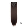 16 Clips in Hair Extensions 24Inchs Long Straight Hairstyle Synthetic Blonde Black Hairpieces Heat Resistant Fake Hair 6Pcs/Set
