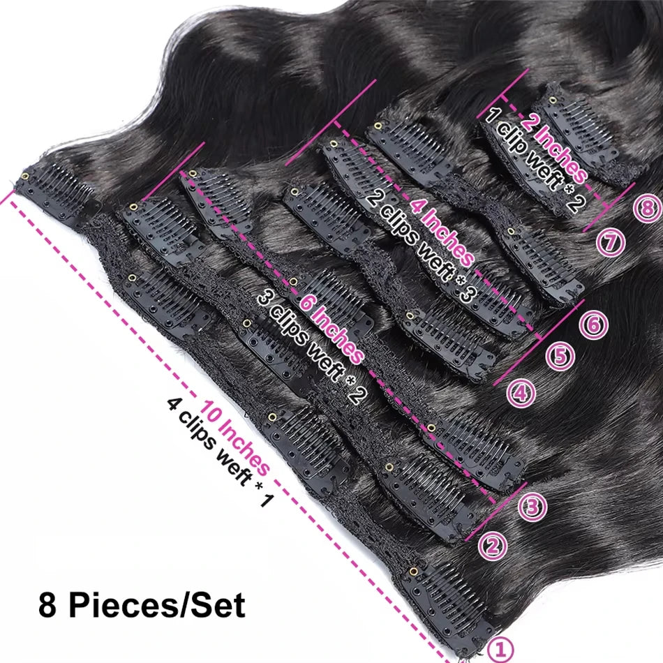 Afro Kinky Curly Clip-in Hair Extensions Real Human Hair Brazilian Remy Clips In Afro Hair for Women Hair Extensions