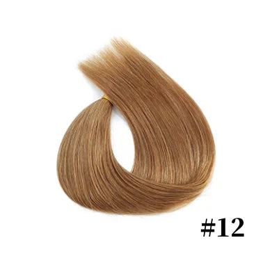 100% Human Hair Tap In Extensions 12-26 Inch Straight Hair Wefts For Long Lasting Curls Mix Color Blonde #613