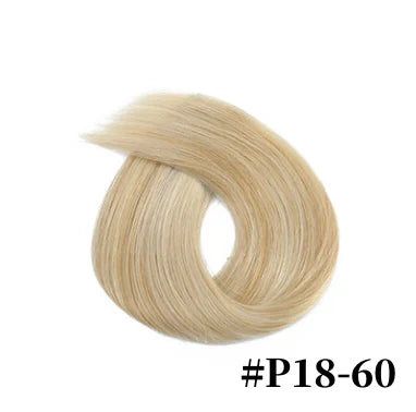 100% Human Hair Tap In Extensions 12-26 Inch Straight Hair Wefts For Long Lasting Curls Mix Color Blonde #613