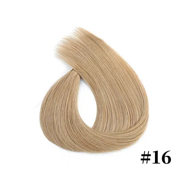 100% Human Hair Tap In Extensions 12-26 Inch Straight Hair Wefts For Long Lasting Curls Mix Color Blonde #613