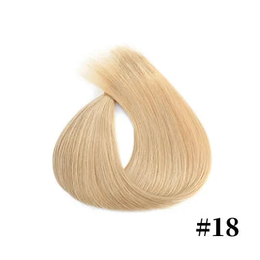 100% Human Hair Tap In Extensions 12-26 Inch Straight Hair Wefts For Long Lasting Curls Mix Color Blonde #613