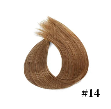 100% Human Hair Tap In Extensions 12-26 Inch Straight Hair Wefts For Long Lasting Curls Mix Color Blonde #613