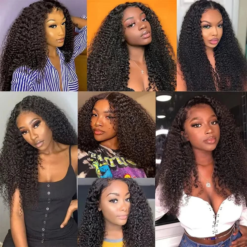 Afro Kinky Curly Clip-in Hair Extensions Real Human Hair Brazilian Remy Clips In Afro Hair for Women Hair Extensions