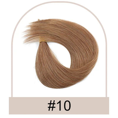 Brown Human Hair Extensions for Women Straight ITIP Hair Externsion Human Hair 50 Strands Human Fusion Hair Keratin Capsule Hair