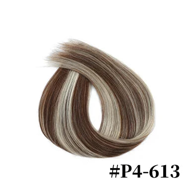 100% Human Hair Tap In Extensions 12-26 Inch Straight Hair Wefts For Long Lasting Curls Mix Color Blonde #613