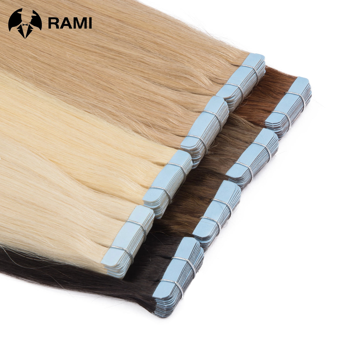100% Human Hair Tap In Extensions 12-26 Inch Straight Hair Wefts For Long Lasting Curls Mix Color Blonde #613