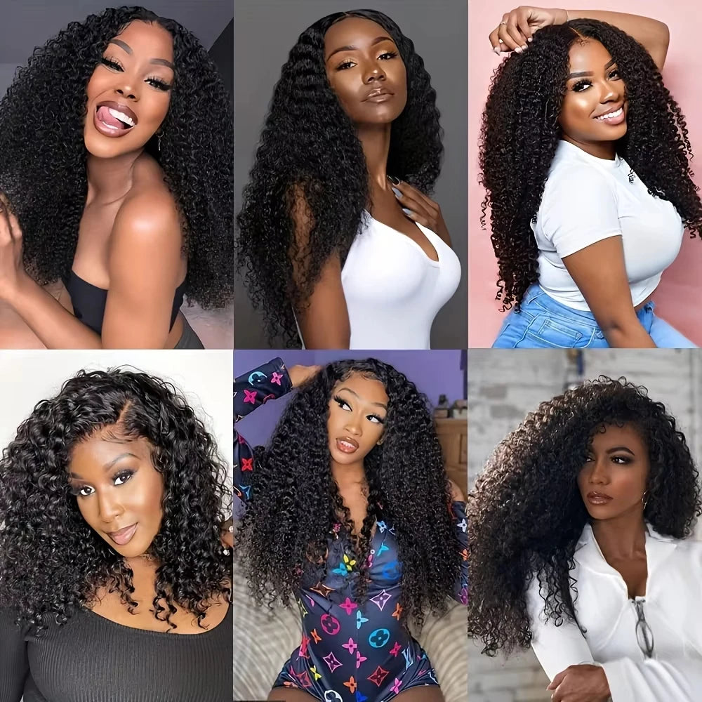 Afro Kinky Curly Clip-in Hair Extensions Real Human Hair Brazilian Remy Clips In Afro Hair for Women Hair Extensions