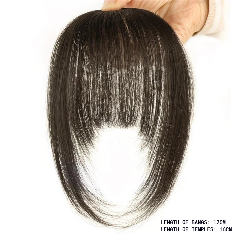 Hair Bangs Clip-in Extensions Fringe Fake Hair Wigs Synthetic Toupee Hairpiece with Sideburns DIY Elegant Women Hair Accessories