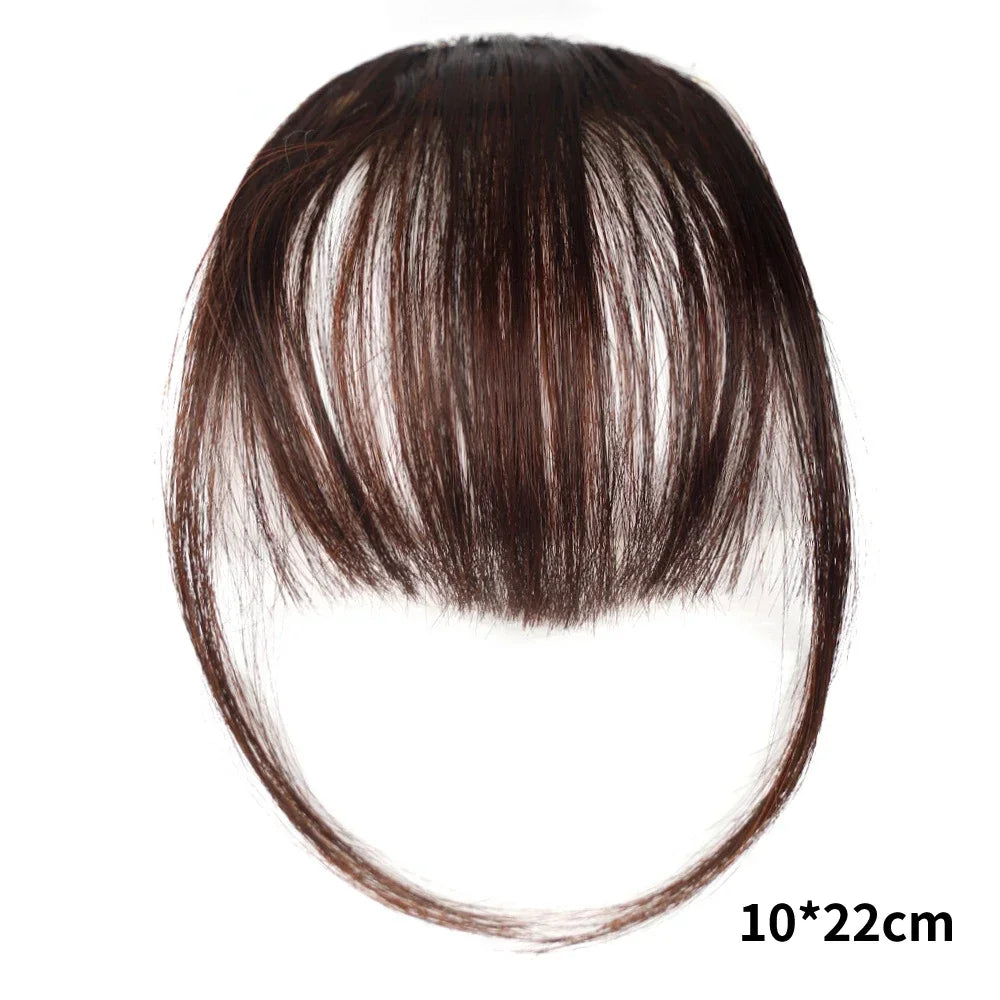 Synthetic Air Bangs Hair Clip-In Extension Heat Resistant Invisible Hairpiece Women Natural Black Bangs Hair Clip Hair Extension