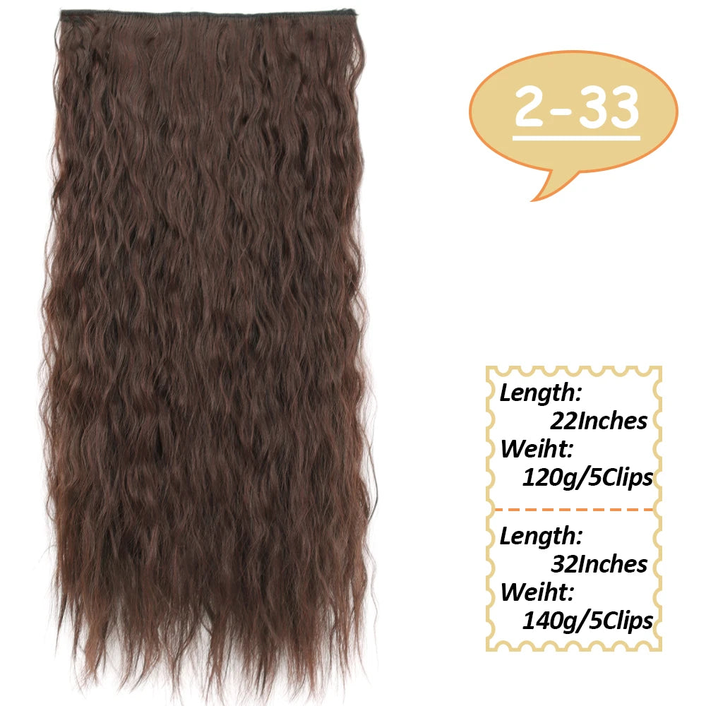 80cm Synthetic Hair Extensions Hairpiece 5 Clips Long Straight Heat Resistant Hair Piece Black Brown Blonde Hairstyle