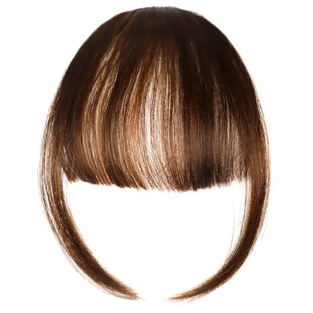 Synthetic Air Bangs Hair Clip-In Extension Heat Resistant Invisible Hairpiece Women Natural Black Bangs Hair Clip Hair Extension