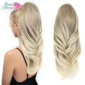 20" Long Wavy Synthetic Ponytail Extension with Drawstring Multi-Layered Clip-In Hair Extension for Instant Length And Volume