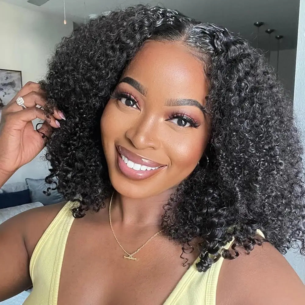 Afro Kinky Curly Clip-in Hair Extensions Real Human Hair Brazilian Remy Clips In Afro Hair for Women Hair Extensions