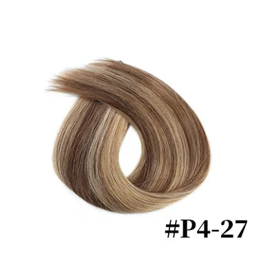 100% Human Hair Tap In Extensions 12-26 Inch Straight Hair Wefts For Long Lasting Curls Mix Color Blonde #613
