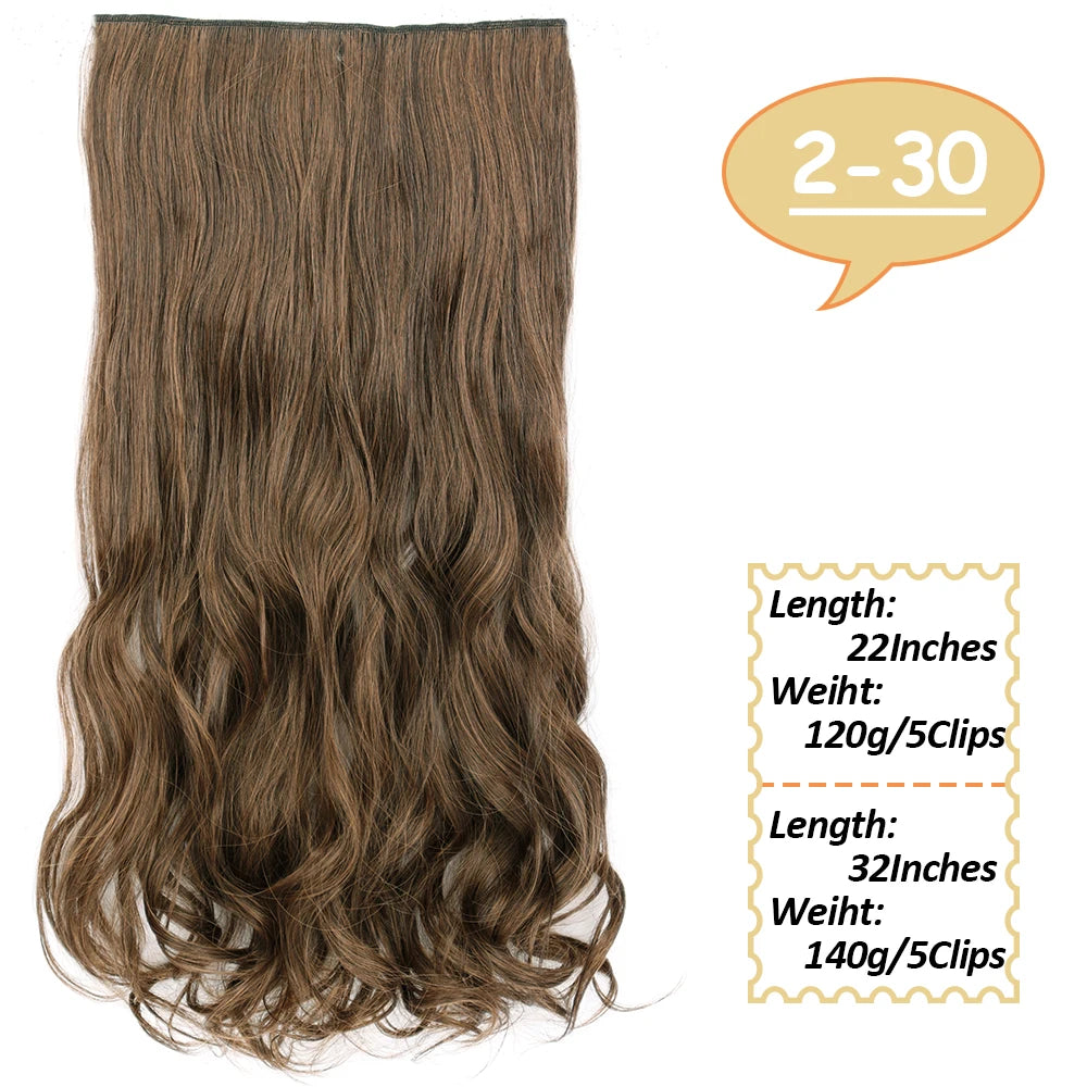80cm Synthetic Hair Extensions Hairpiece 5 Clips Long Straight Heat Resistant Hair Piece Black Brown Blonde Hairstyle
