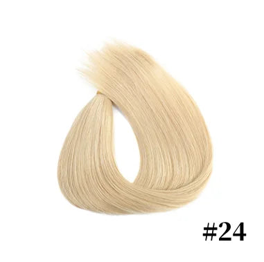 100% Human Hair Tap In Extensions 12-26 Inch Straight Hair Wefts For Long Lasting Curls Mix Color Blonde #613