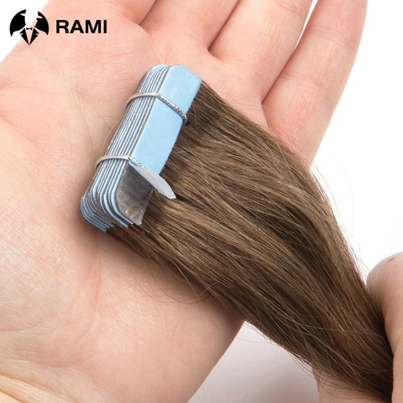 100% Human Hair Tap In Extensions 12-26 Inch Straight Hair Wefts For Long Lasting Curls Mix Color Blonde #613