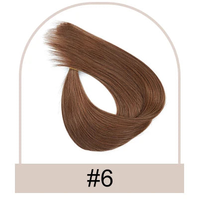 Brown Human Hair Extensions for Women Straight ITIP Hair Externsion Human Hair 50 Strands Human Fusion Hair Keratin Capsule Hair