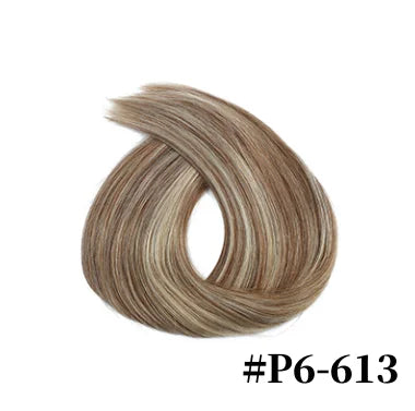 100% Human Hair Tap In Extensions 12-26 Inch Straight Hair Wefts For Long Lasting Curls Mix Color Blonde #613