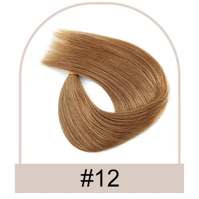 Brown Human Hair Extensions for Women Straight ITIP Hair Externsion Human Hair 50 Strands Human Fusion Hair Keratin Capsule Hair