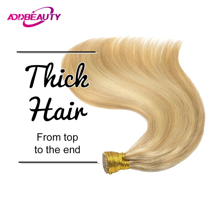 Brown Human Hair Extensions for Women Straight ITIP Hair Externsion Human Hair 50 Strands Human Fusion Hair Keratin Capsule Hair