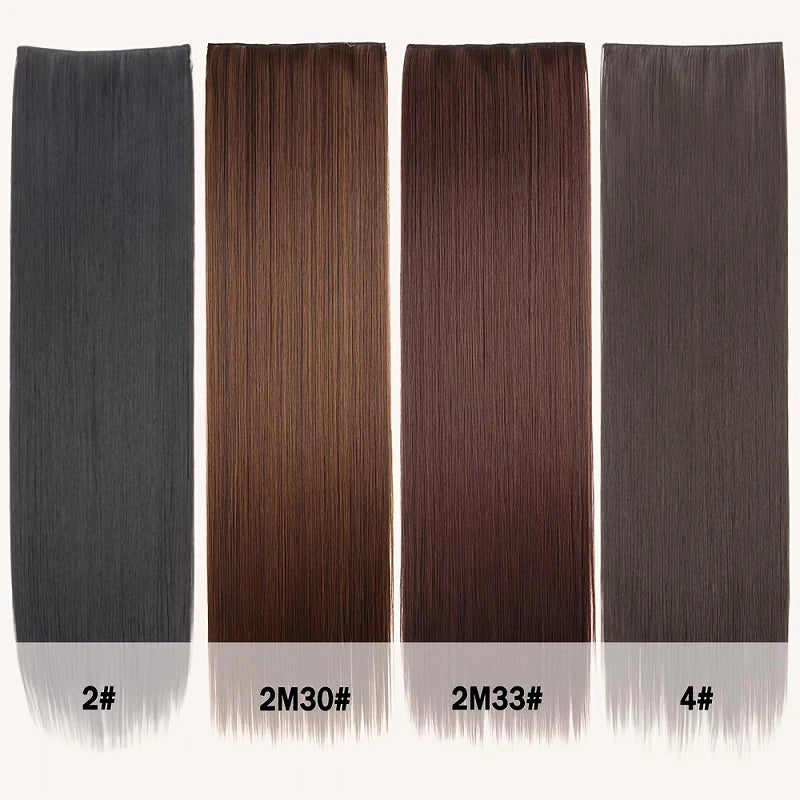 32Inch/40Inch Synthetic Long Straight Hair Extension Clip in Heat Resistant Natural Invisible Hair Accessory for Women