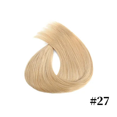100% Human Hair Tap In Extensions 12-26 Inch Straight Hair Wefts For Long Lasting Curls Mix Color Blonde #613
