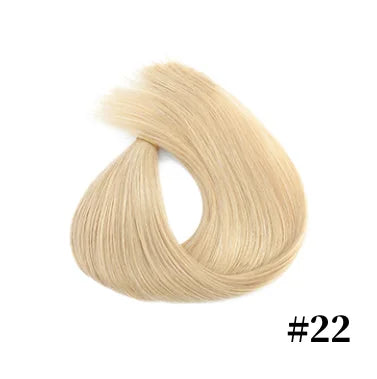 100% Human Hair Tap In Extensions 12-26 Inch Straight Hair Wefts For Long Lasting Curls Mix Color Blonde #613