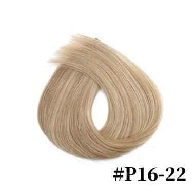 100% Human Hair Tap In Extensions 12-26 Inch Straight Hair Wefts For Long Lasting Curls Mix Color Blonde #613